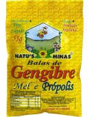 Bala de gengibre , mel e própolis 55g - Natus Minas
